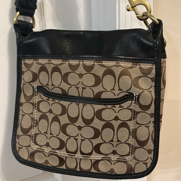 Coach bleecker monogram signature canvas leather shoulder bag with dustbag - Picture 5 of 14